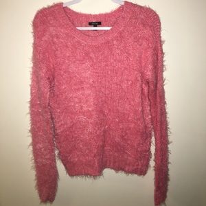 Fuzzy pink sweater